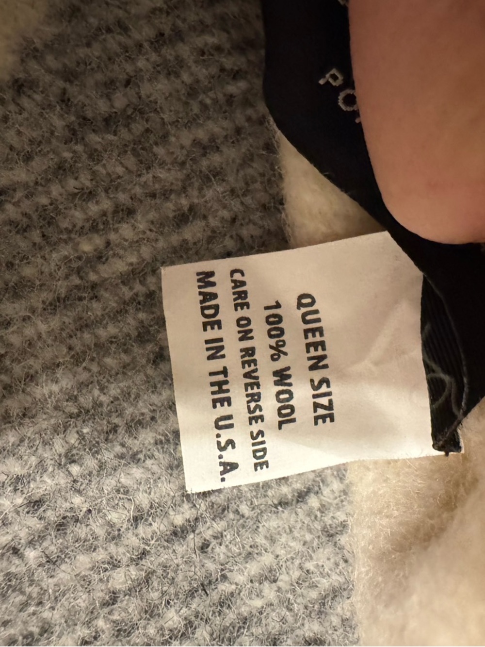 100% Wool US Made Blanket - Picture 3 of 4